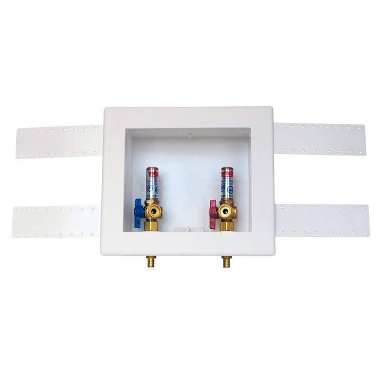 Plumbing N Parts 8.75 in. x 3.62 in. x 7.5 in. White PushFit Washing